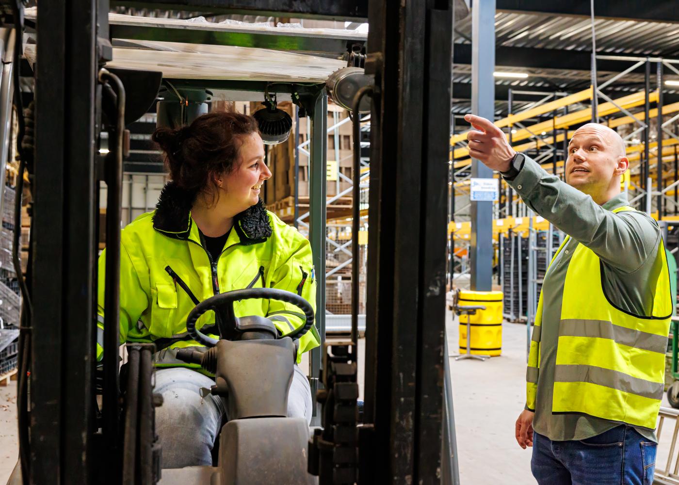 Werken op hoogte met heftruck