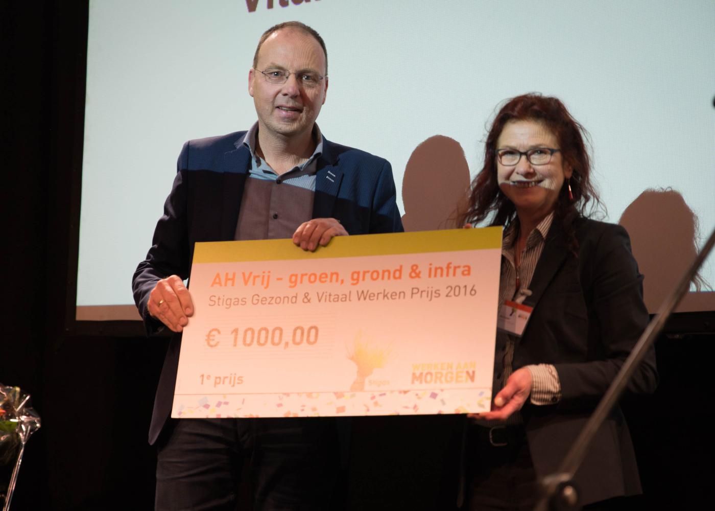 AH Vrij - Groen, Grond & Infra wint Stigas Gezond & Vitaal Werken Prijs 2016